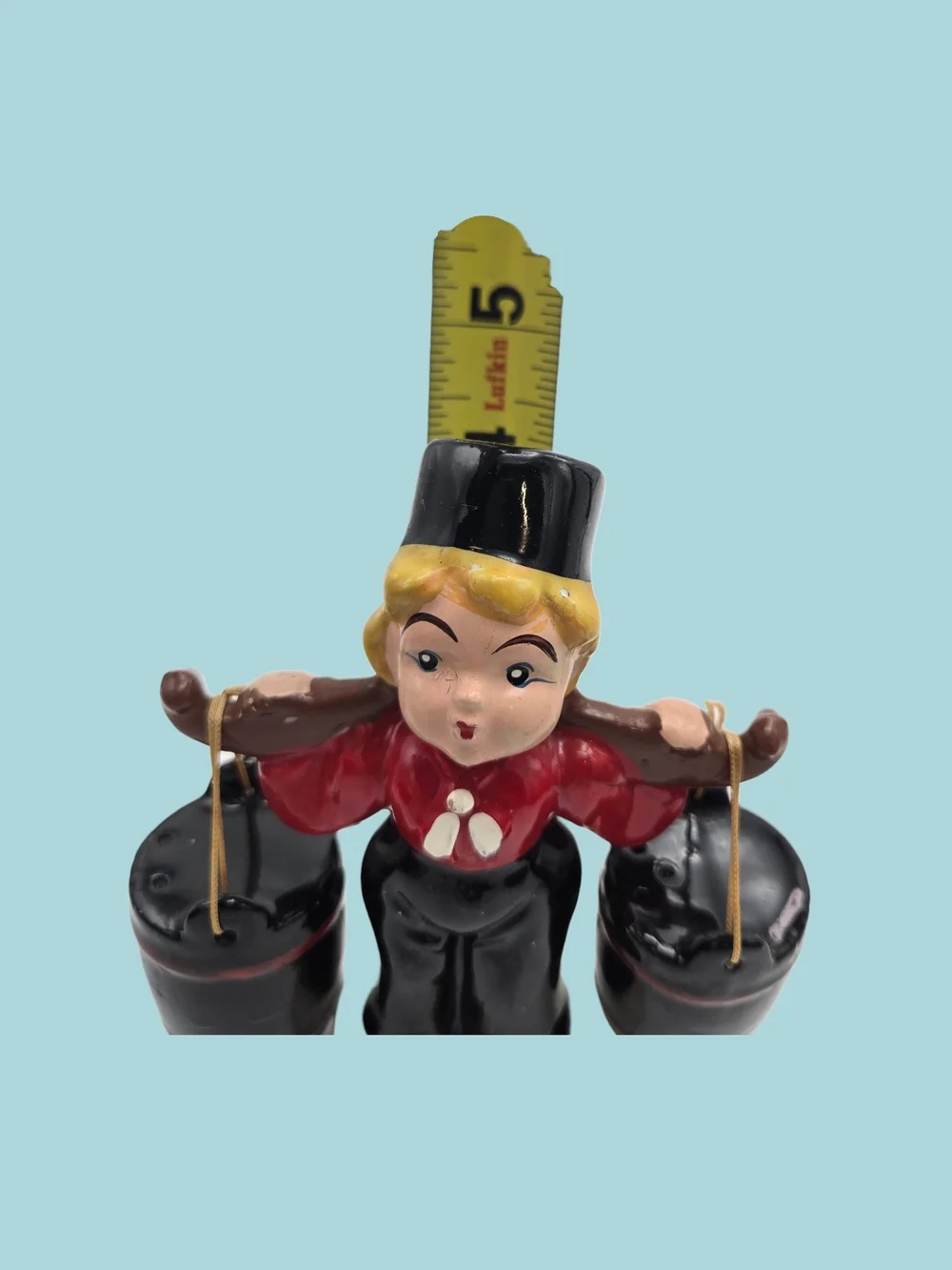 Vintage Japan Dutch Boy Salt & Pepper Shaker MCM Anthropomorphic Kitchen Kitsch